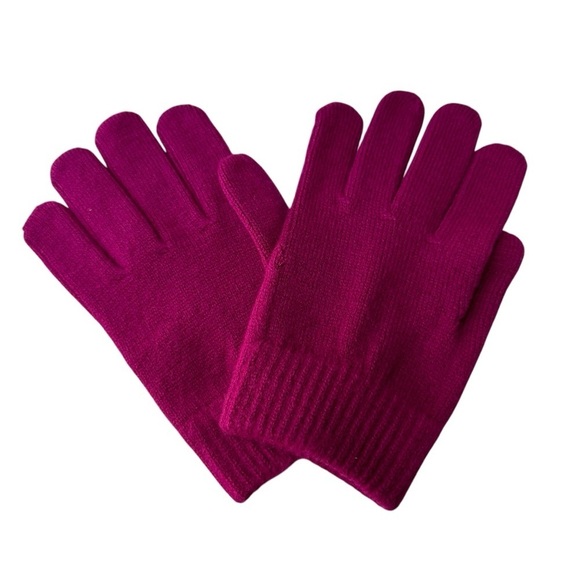 Isotoner Very Warm Fuchsia Pink Knit Gloves - Picture 1 of 5